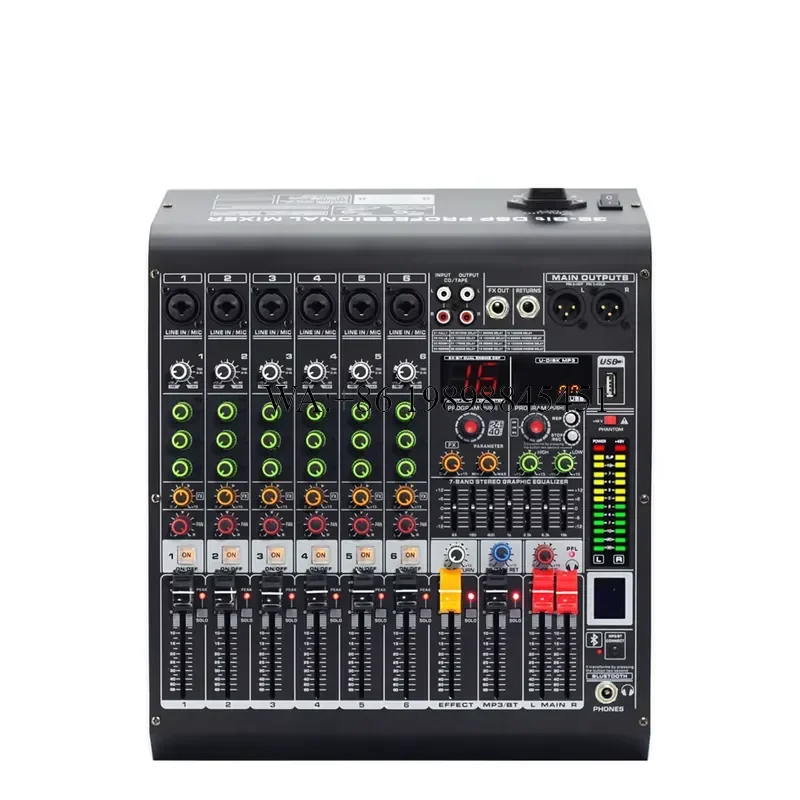 WMWMNU SIVG MC-6 Professional Audio Mixer 6-channel 16DSP Effects Dj Controller/audio Console Mixer for Small Show Live
