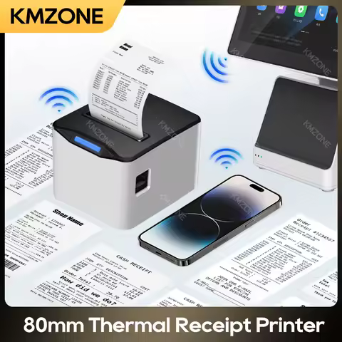 Wifi Bluetooth Ethernet USB 80mm Thermal Receipt Printer Desktop 3inch Bill Ticket Kitchen Restaurant Store POS Printer Phone PC