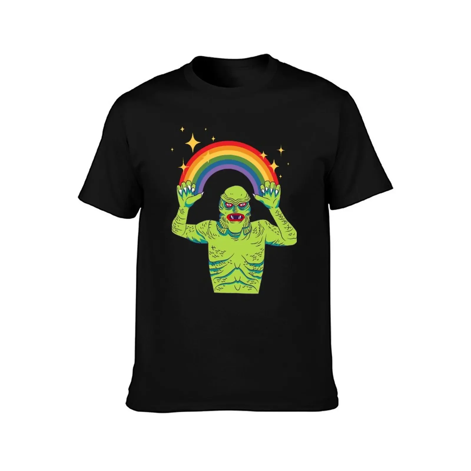 Creature from the Rainbow Lagoon T-Shirt quick-drying plus sizes mens t shirt