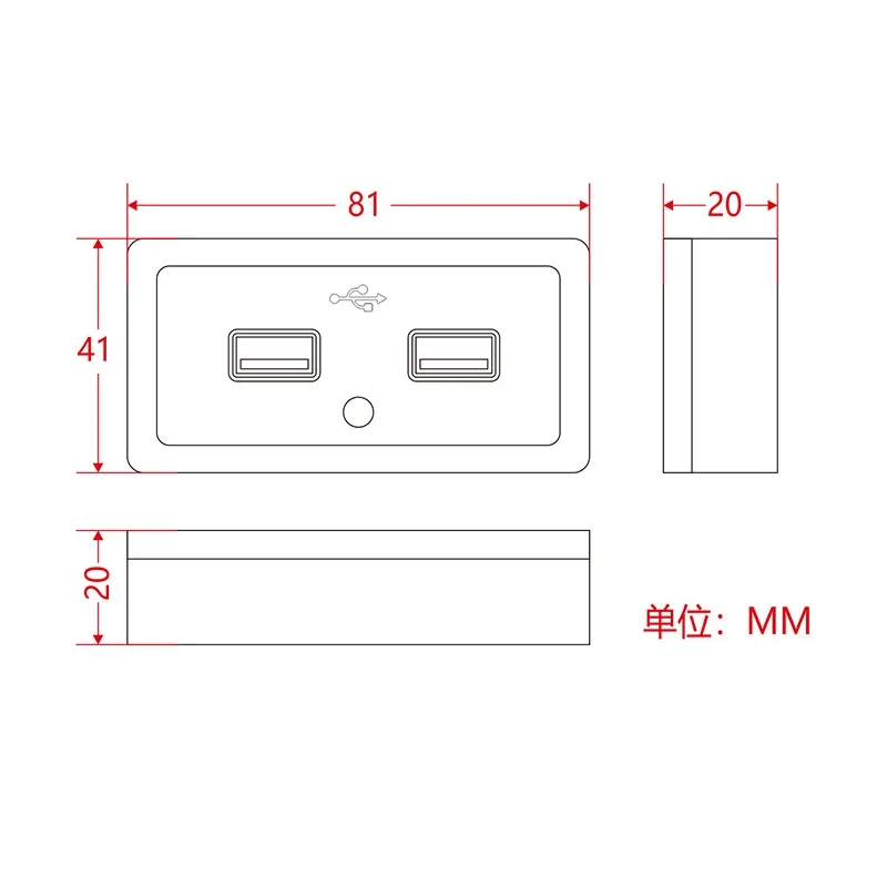 1PC Camper Modification Charger DC5V/3.1A 12V Dual USB Ports Charge Socket Accessory For RV Motorhome Camping Caravan Bus Marine