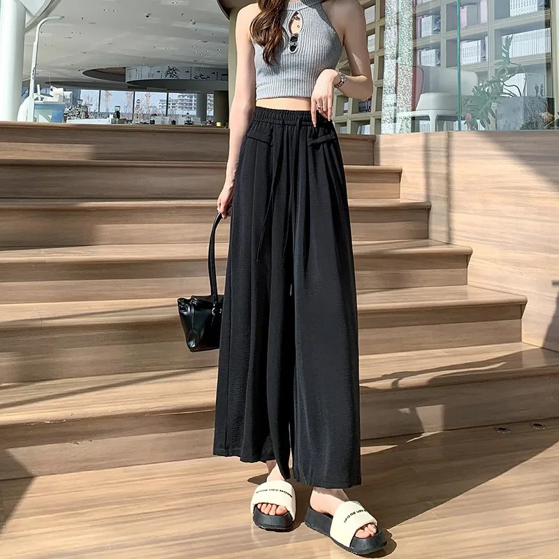 

Wide Leg Casual Pants Skirt Women Summer Loose High Waist Slimming Fashion Long Pants