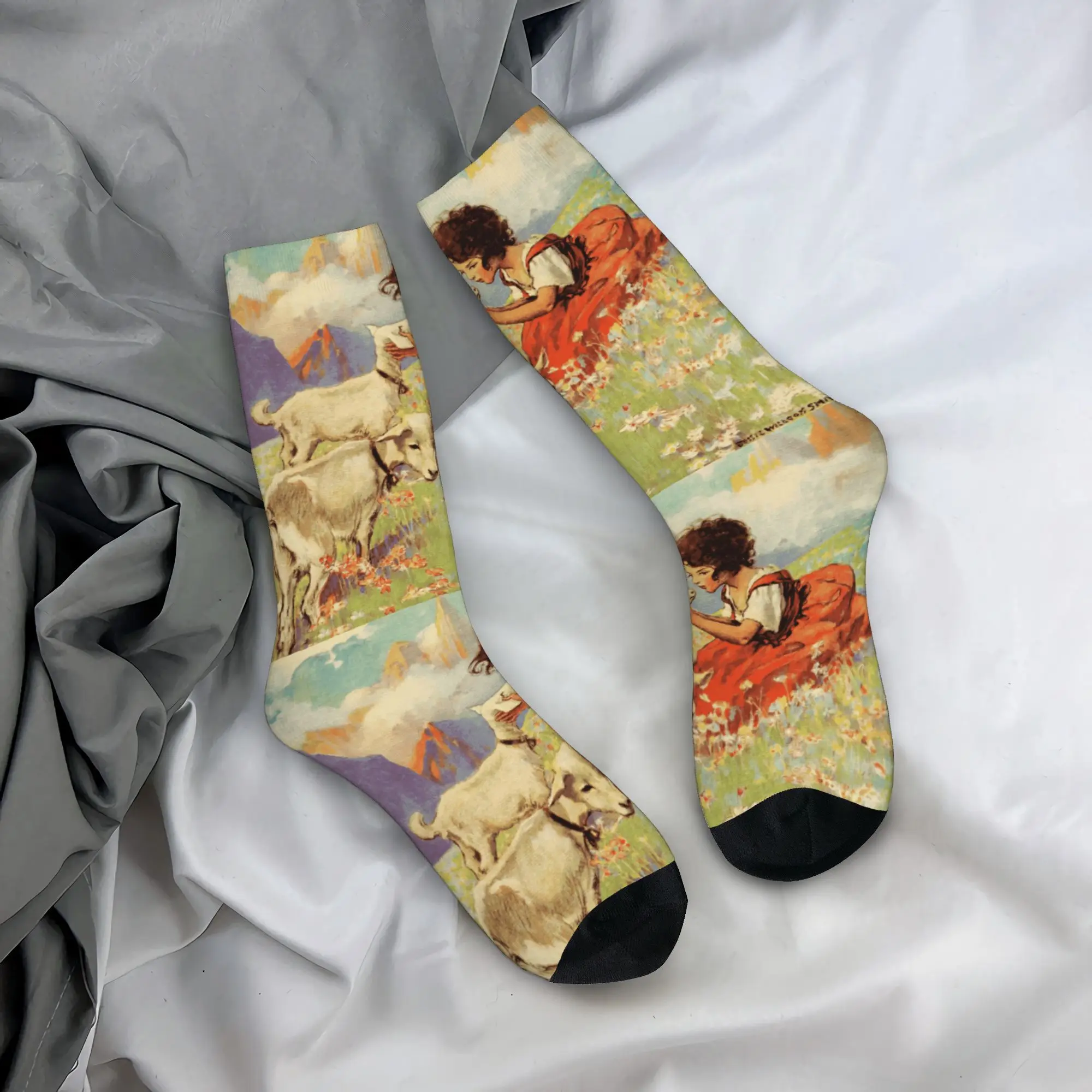 جوارب ريترو هايدي كارتونية للرجال للجنسين هدية جورب كريزي كرو