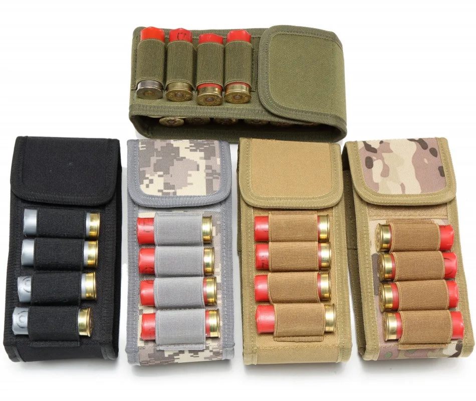 Tactical 14 Round Ammo Shell Pouch Molle Waist Bag Shooting Gun 12 Gauge Bullet Holder Rifle Ammo Cartridge Hunting Accessories