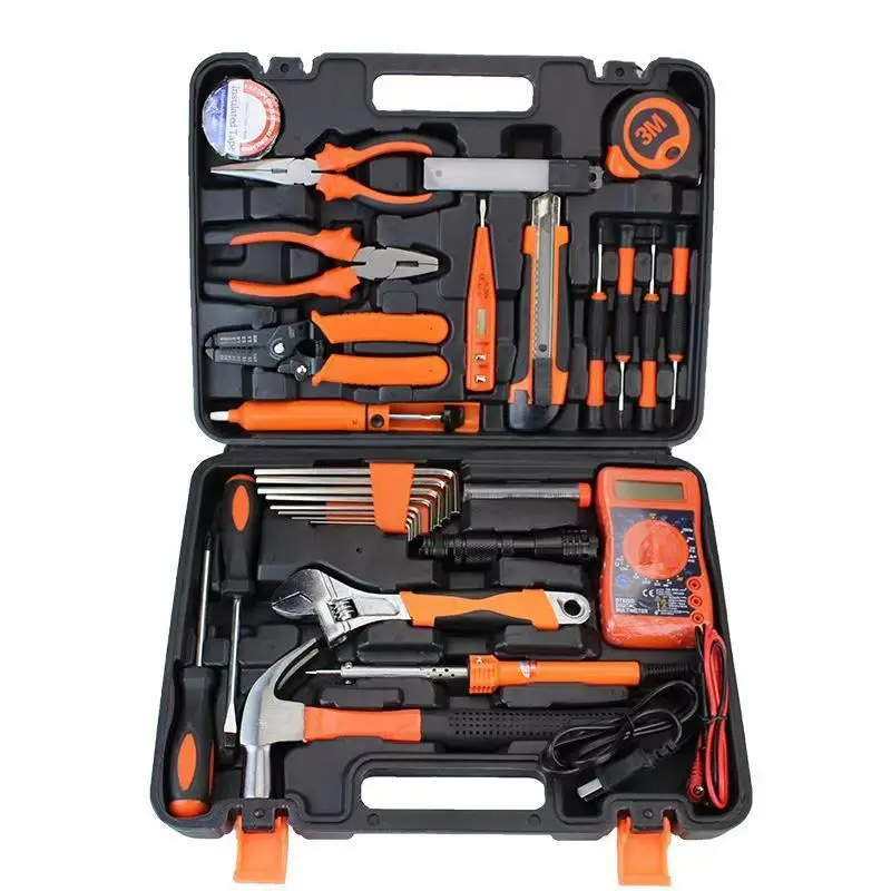 

Customizable DIY Home Repair Toolbox Set with Combination Wrenches Plastic Steel Hard Case-OEM Supported