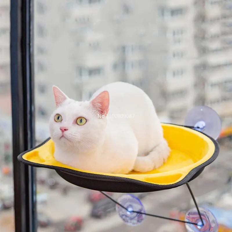 New Cat Window Hammock Climbing Frame Pet Kitty Hanging Sleeping Cats Bed Sunny Window Seat Nest Bearing 15kg Cat Accessories