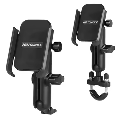 New Chargable Motorcycle Rearview Mirror Cell Phone Holder Stand for 4 to 6.5 Inch Phone Handlebar Bike Bicycle Mount Support