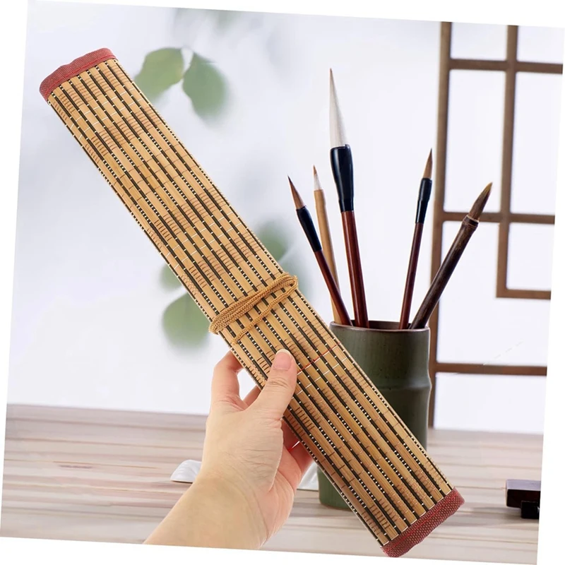 Top-Roll Brush Pen Curtain Bamboo Pen Roll Storage Pen Bag Calligraphy And Painting Protection Collection Brush Pocket