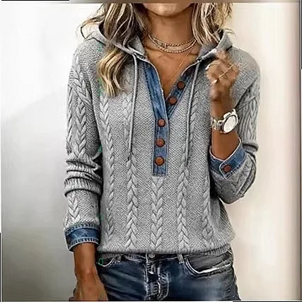 

Hoodie hoodies thick twisted sweatshirt wash denim overalls jumpsuit playsuits casual tops spring summer