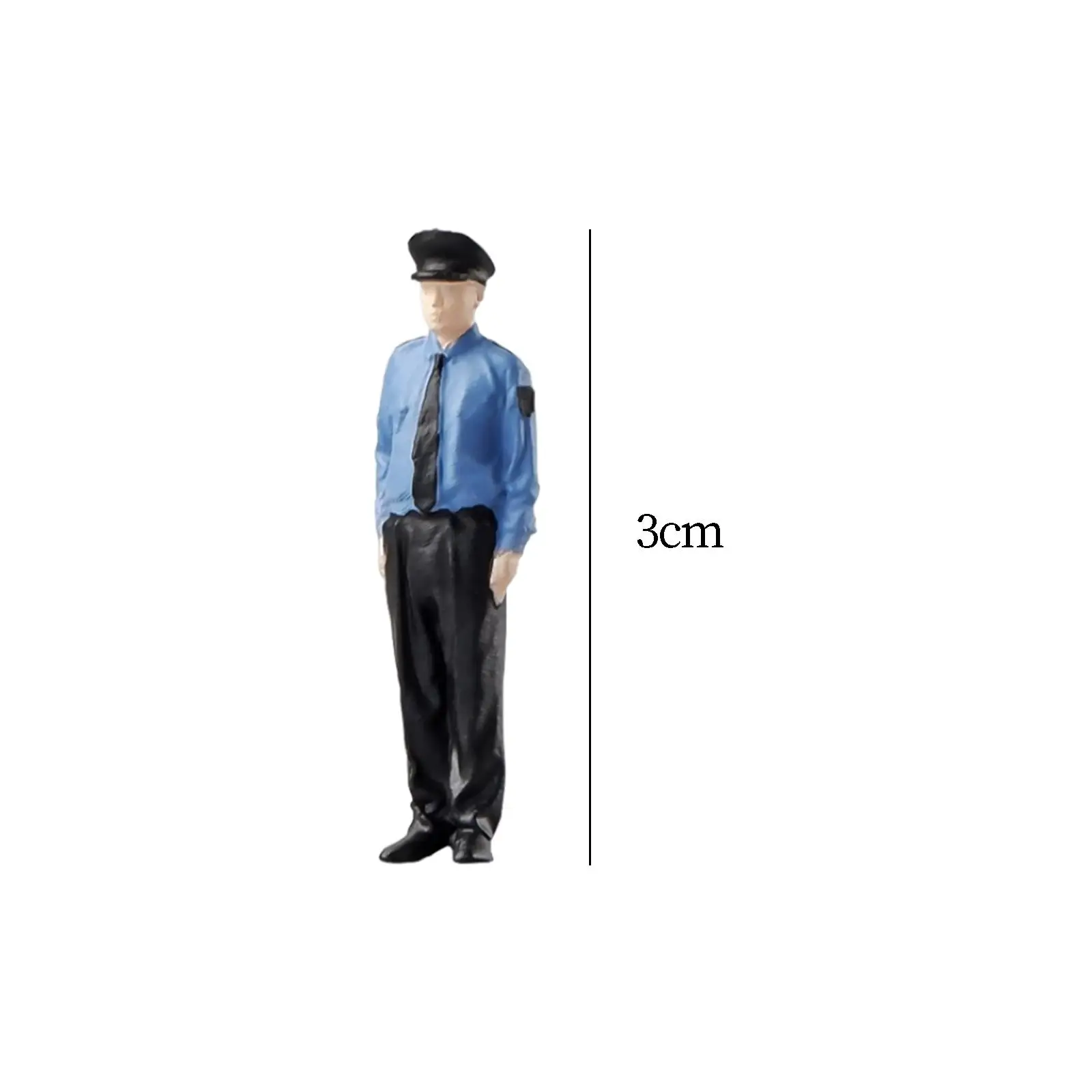 1/64 Cops Figur Modell Diorama Landschaft Miniatur Harz Polizist Figuren Dekoration