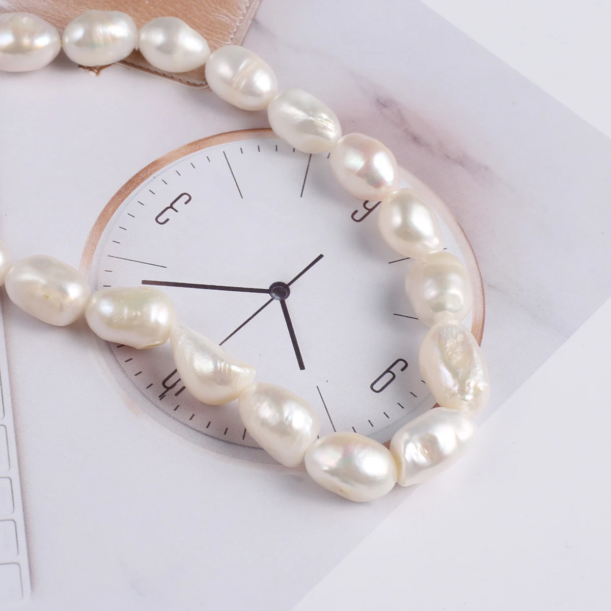 Natural Pearl Straight Hole Beads Exquisite Shape Elegant Appearance For DIY Jewelry Making Handmade Bracelet Necklace