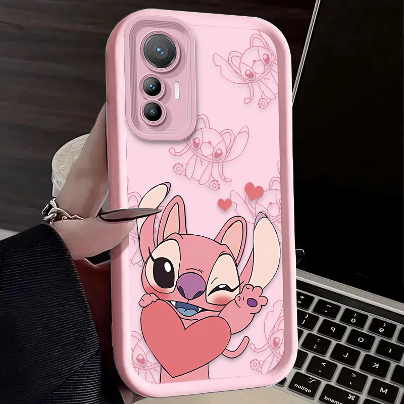 Etui Disney Stitch Angel Case dla Xiaomi Mi 13T 12T 11T 13 12 11 Lite 5G NE POCO X6 X5 X4 GT X3 NFC F3 F4 F5 F6 M6 Pro 4G M5S C65