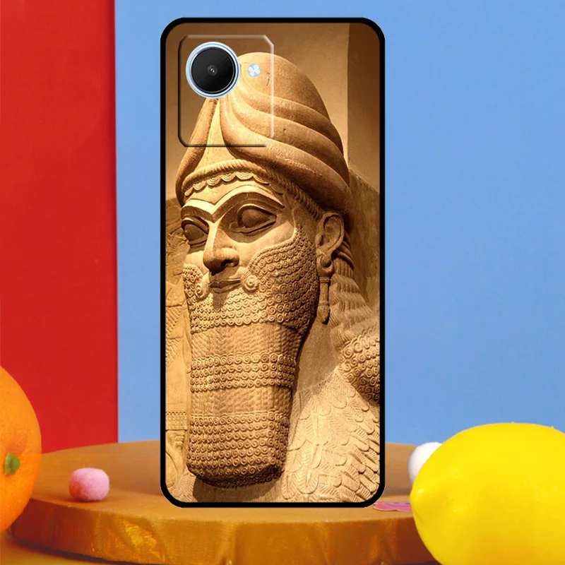 Lamassu Assyrian Winged Lion For Realme C51 C31 C67 C55 C53 C35 C33 C30 C21Y C25s 9 10 11 12 Pro Plus GT Neo 5 6 Case