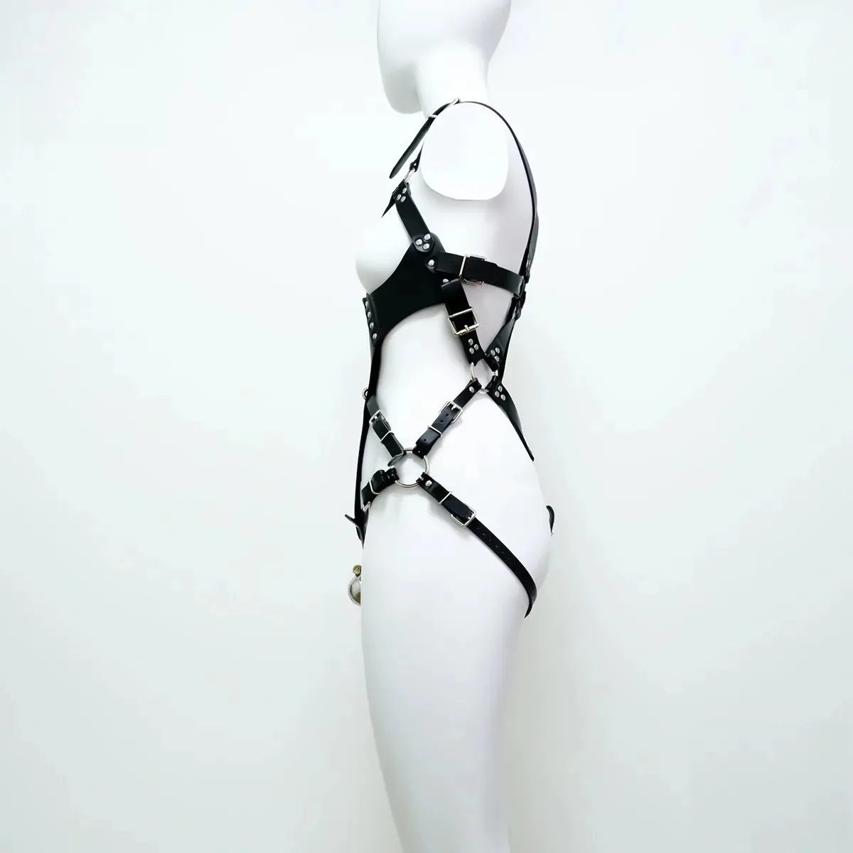 كامل الجسم عبودية ضبط النفس الأشرطة BDSM الجلود حزام العفة منتجات الكبار ألعاب الجنس الغريبة سيسي قابل للتعديل Straps18 +