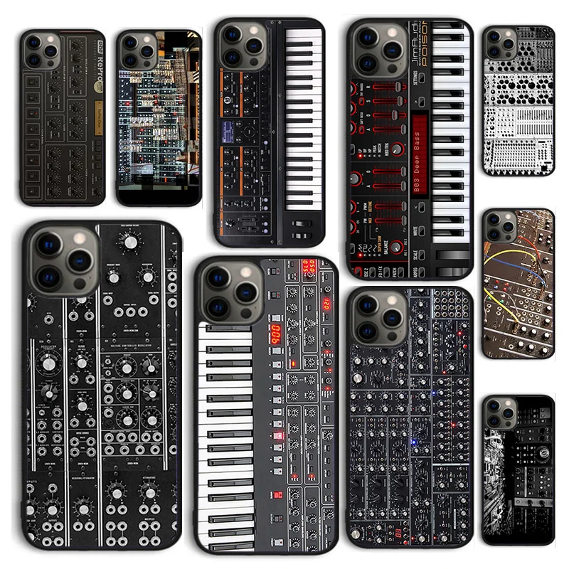 Autumu Vintage Synth Synthesizer Phone Case Cover for iPhone 16 15 12 mini 11 13 14 Pro Max SE 2020 Apple 6S 7 8 Plus Coque