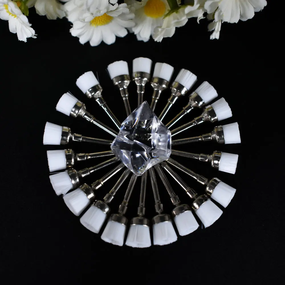 

Dental Nylon Latch Small Flat Polishing Polisher Bowl Brush Prophylaxis Brushes Disposable Dental Care Brush Head