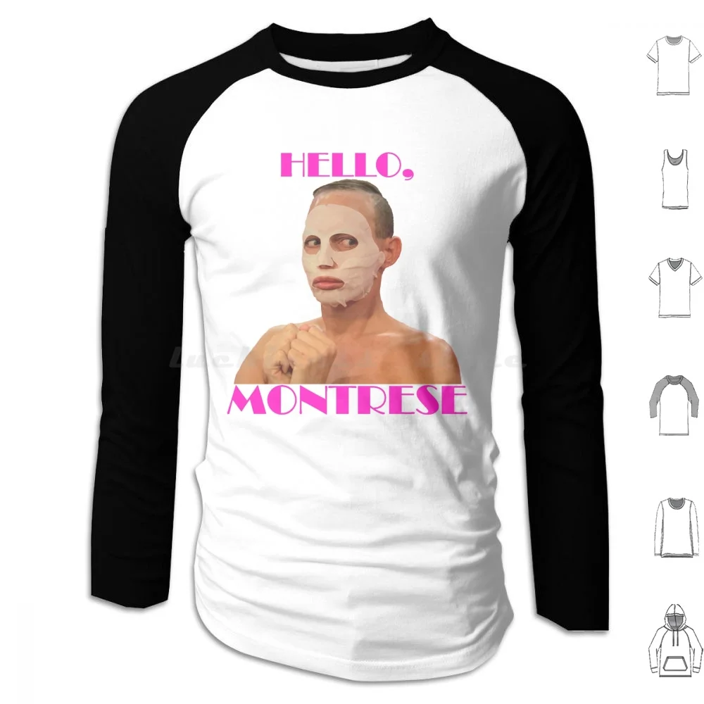 Alyssa Edwards-Facemask-Hello Montrese Hoodies Long Sleeve Alyssa Edwards Face Hannibal Lecter Funny Comic Comedy Hello