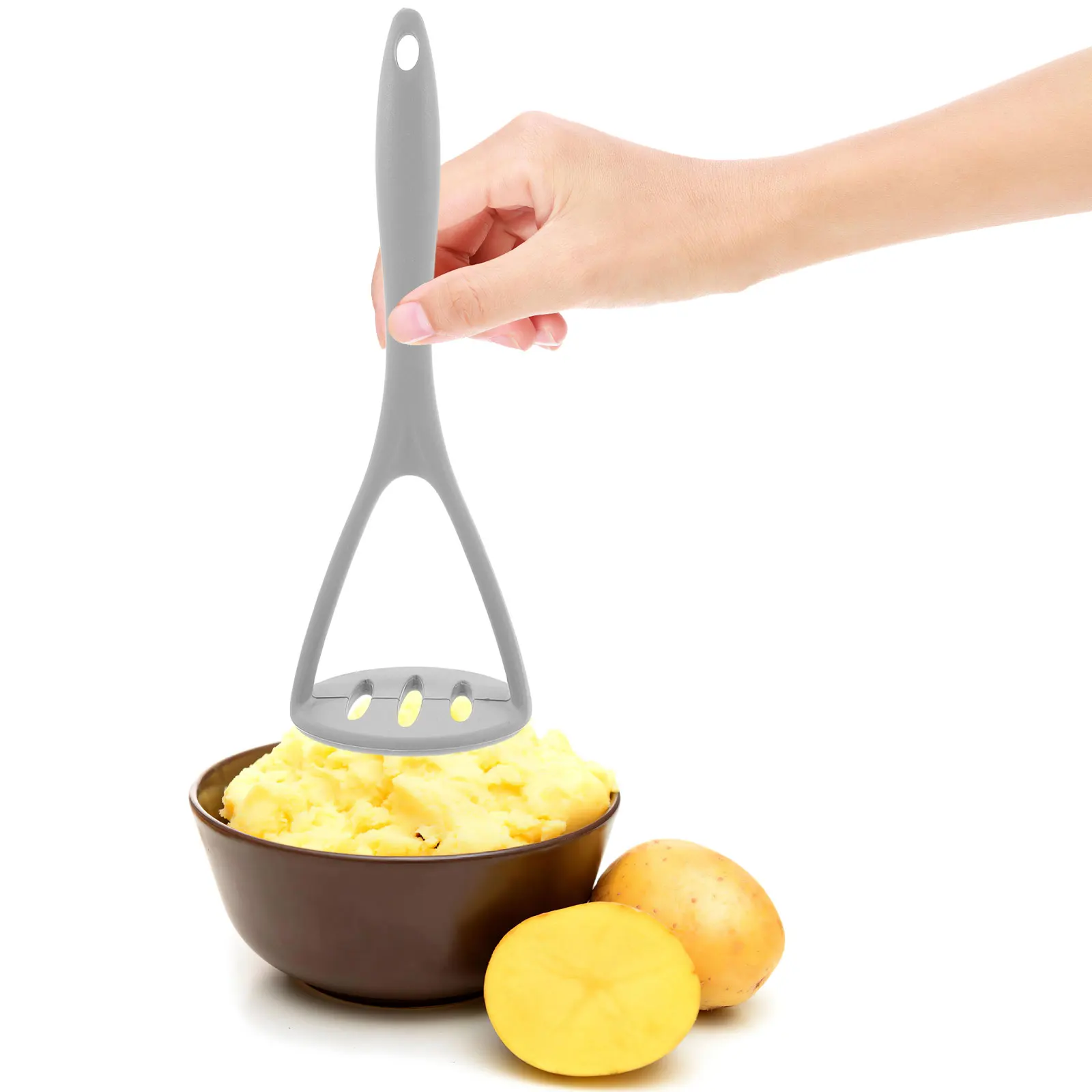 

Potato Masher Lightweight Stainless Steel Ricer Grinder Vegetable Mashers Fruit Root