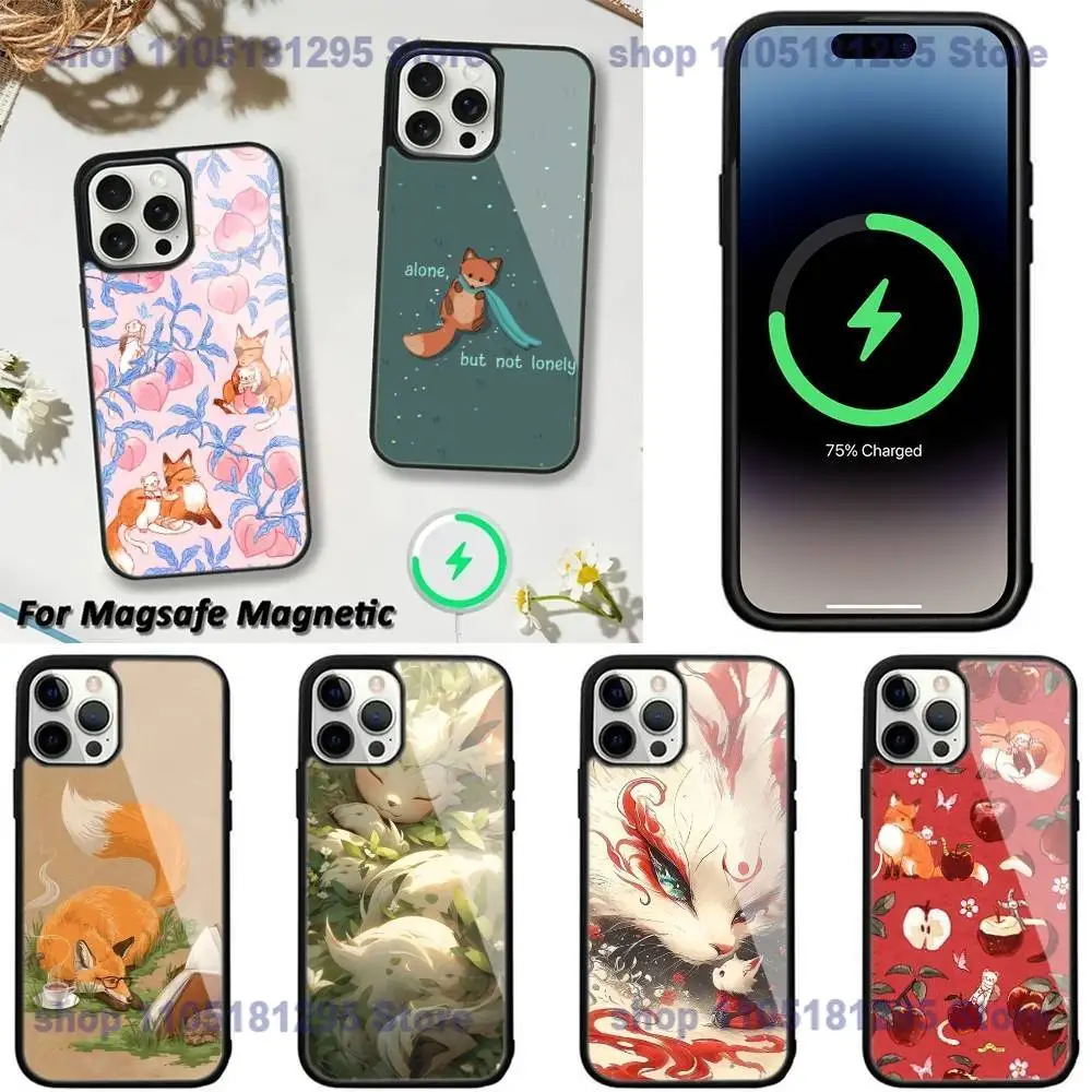 

Art Lyrics Cartoon Fox Phone Case For iPhone 17,16,15,14,13,12,11,Plus,Pro,Max,Mini Magsafe Magnetic Wireless Charging