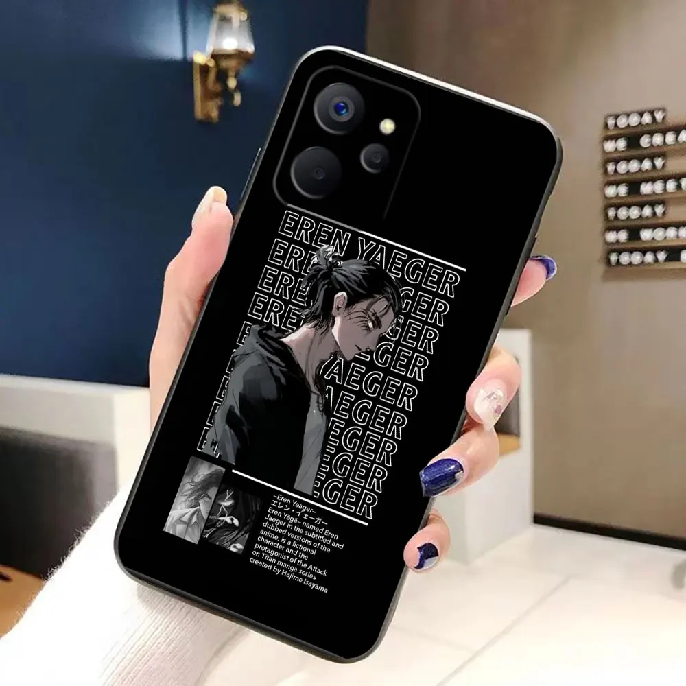 Eren Yeager A-Attack On Titan Phone Case For Realme C83 C85 C75 C71 C65 C63 C55 C53 C35 C33 C21 7 6 5 GT NEO 2 NARZO 50 50I Case