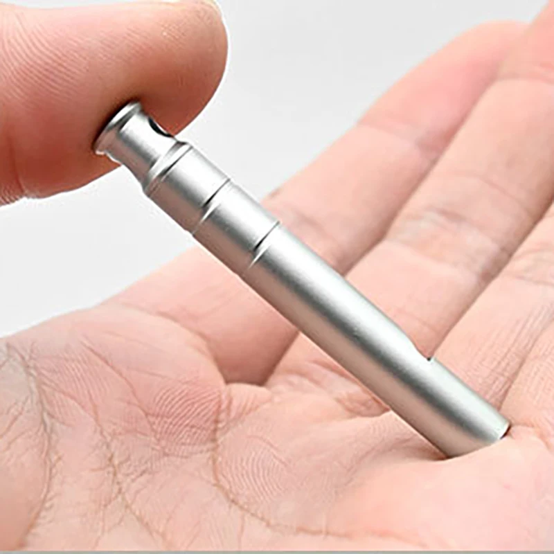 ضوء عالي ماتي رمادي Ti TC4 التيتانيوم إنقاذ الحياة صفارات الطوارئ حرس السلامة صافرة المفاتيح قلادة EDC أداة هدية #2