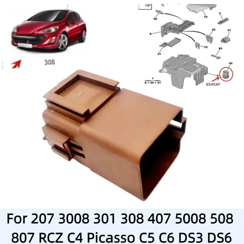 

6545XF Engine Motor Driven Fan Tube Electric Relay for Peugeot RCZ 807 508 5008 407 308 301 3008 207 Citroen C4 C5 C6 DS