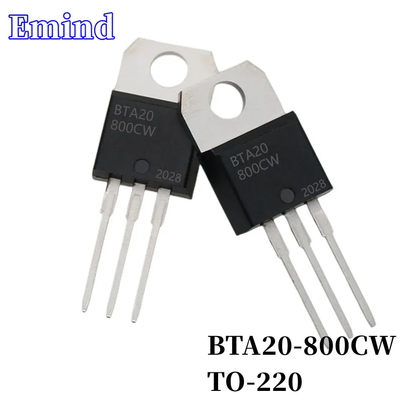 20/50/100/200/500Pcs BTA20-800CW BTA20 Triac 20A/800V TO-220 DIP Thyristor Large Chip