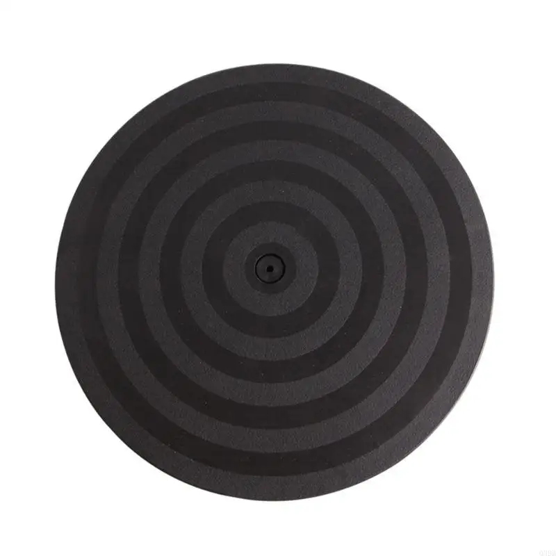 Q39B Round Bonsai 360 Rotating Turntable Practical 8" 20cm Black Plastic Turntable
