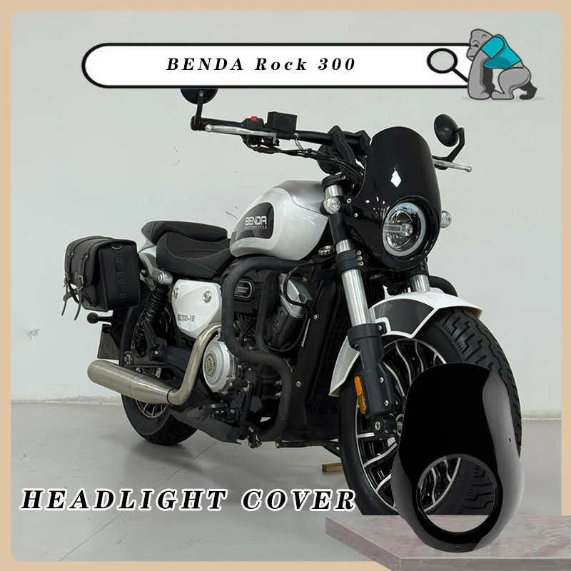 

For BENDA Rock 300 Chinchilla 300 Motorcycle Accessories Front Cowl Headlight Cover Instrument Sunshade Sunshield Lamp Protector
