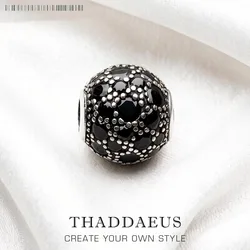 Beads Black Crushed,925 Sterling Silver Karma Charms European Jewelry Accessories
