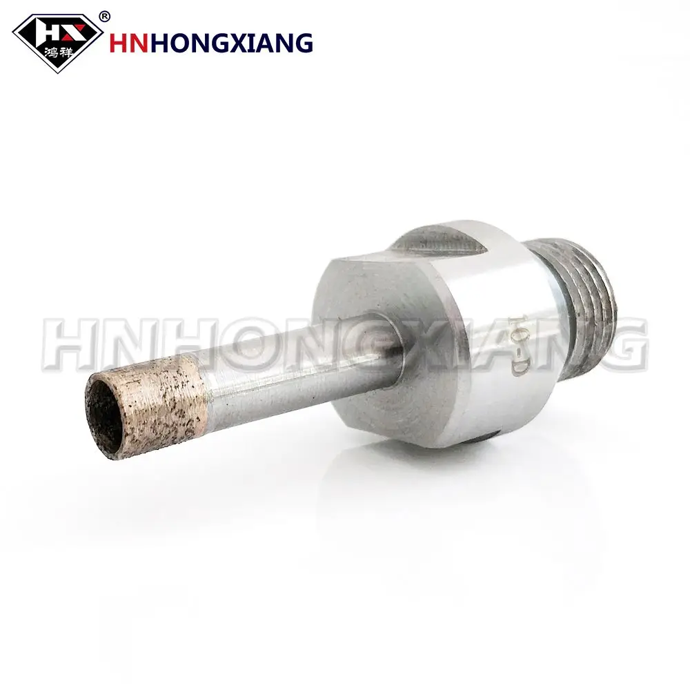 Sintered Diamond Drill Bit For Glass With Thread Shank 6mm Diamond Core Bit Glass Drilling For Ceramic Tile Glass Hole Saw