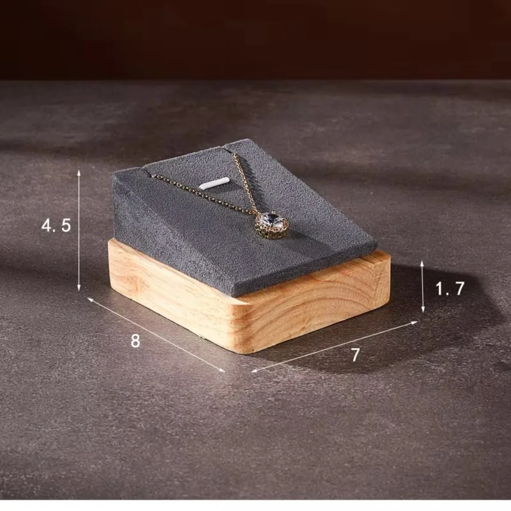 جديد قلادة خشبية عرض موقف بو المخملية المنحدر صواني صندوق الزفاف المنظم النساء