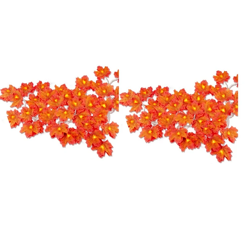 

Artificial Maple Leaf LED Light String Garland Family DIY Holiday Dress Autumn Atmosphere 300CM