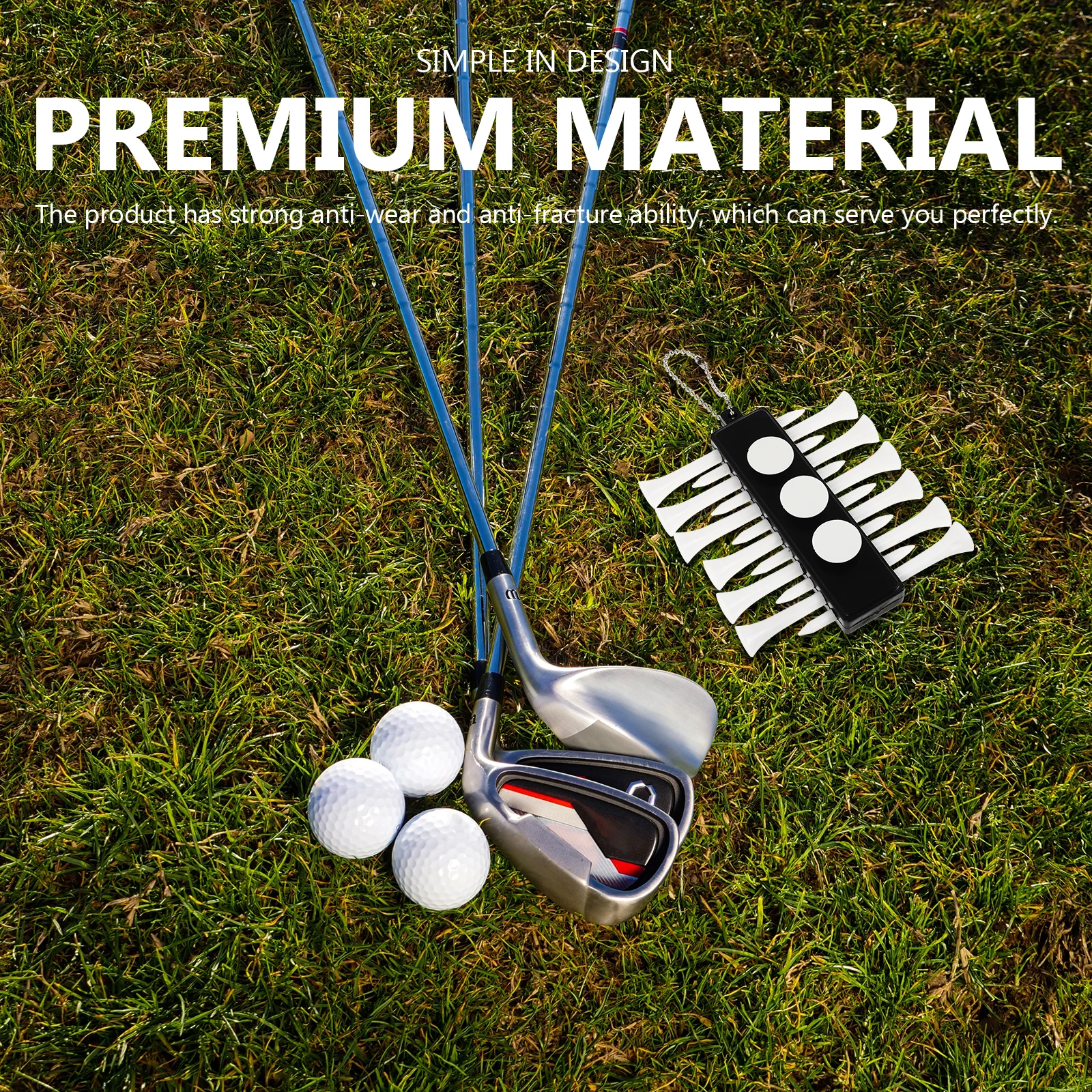

2Pcs Golf Tee Holders Portable Lightweight Durable Plastic Tee Holders Practical Golfing Supplies Golfer Training Accessories