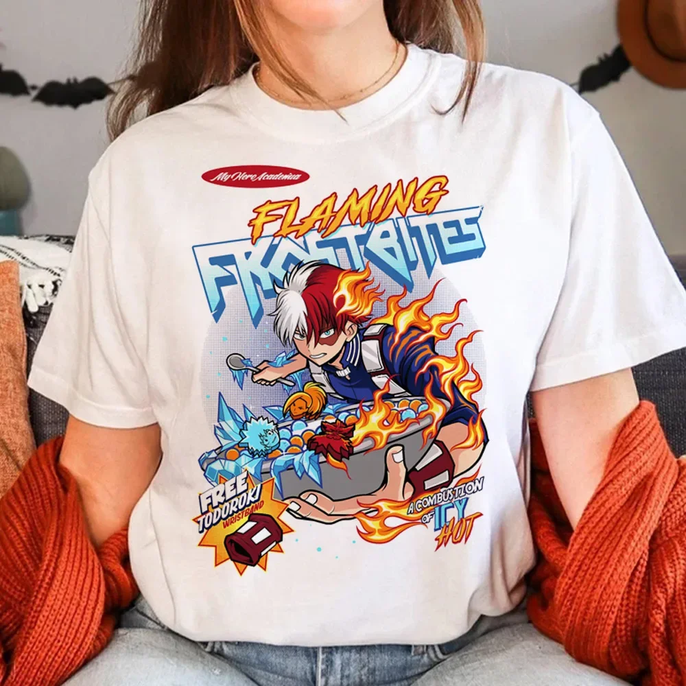 

Моя геройская академия, женские футболки, Y2K, уличная одежда, комикс, футболка для девочек, одежда в стиле Харадзюку, футболка