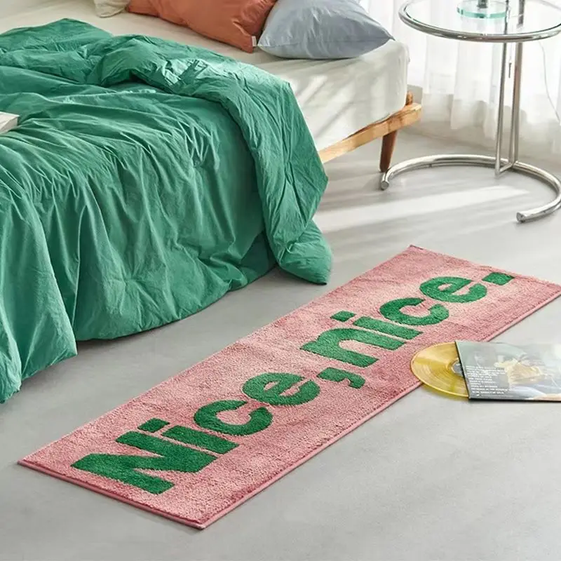 Fashion Trend Bedroom Bedside Blanket Simple Letter Carpet Living Room Sofa Large Floor Mat Foot Mat Home Room Mat