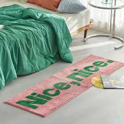 Fashion Trend Bedroom Bedside Blanket Simple Letter Carpet Living Room Sofa Large Floor Mat Foot Mat Home Room Mat