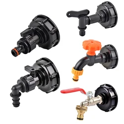 S60 Coarse Thread IBC Tank Tap Elbow PE Pipe Connecter x 16mm 1/2'' 3/4'' Water Coupling Garden Hose  Faucet Connecter