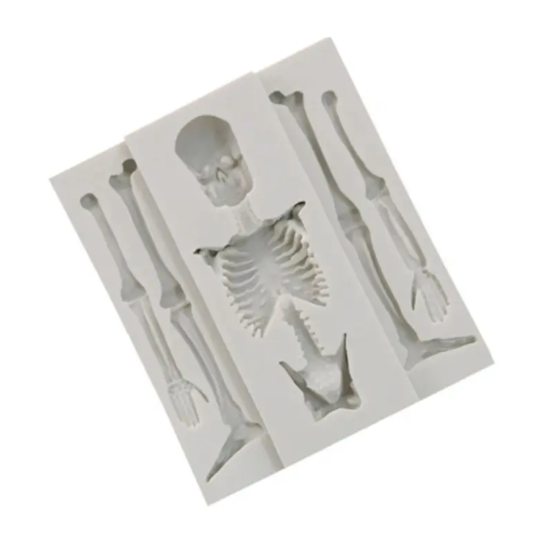 Skull Skeleton Chocolate Silicone Molds 3D Skeleton Bone Silicone Mold For Candy Cookie Making DIY Bakning Limited Time Offer