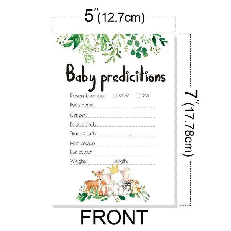 U75C 10pcs Baby Shower Tarjetas y tarjetas asesoramiento Juegos Baby Shower Actividades suministros aniversario fiesta