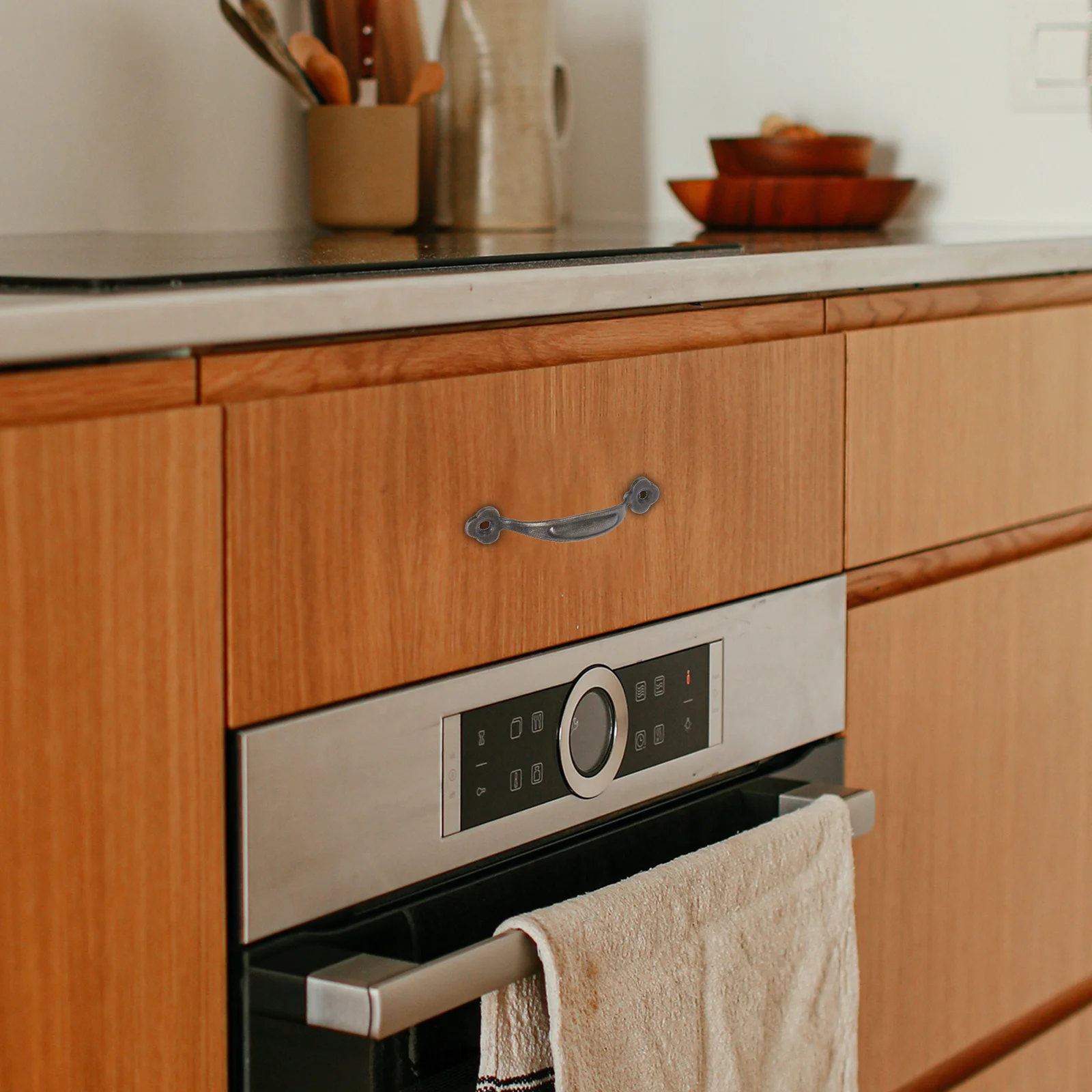 10 قطعة مقابض للخزانة تصميم مزرعة ريفية متينة من سبائك الزنك درج مزخرف يسحب لخزائن المطبخ #5