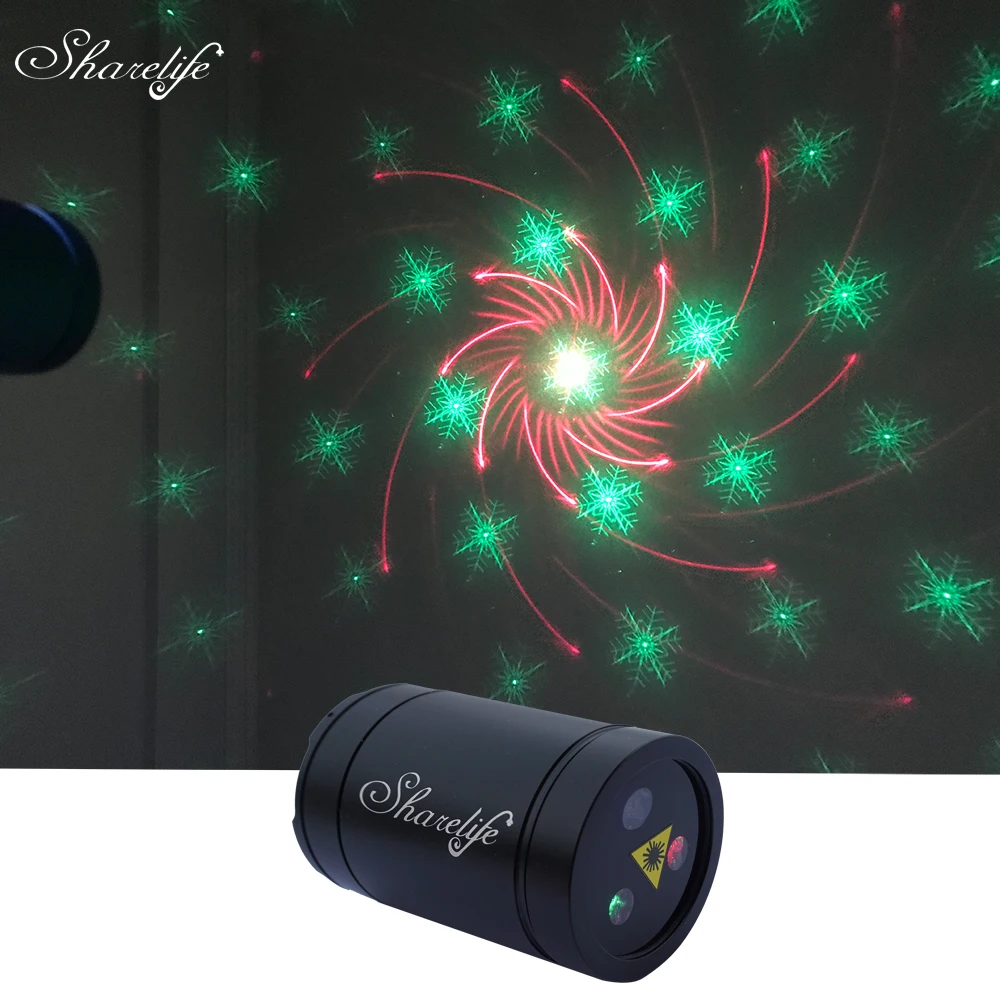 Sharelife Mini Rechargeable 30 RG Gobos USB Lights Magnetic Attraction for Home Party DJ Room Show Stage Lighting DP-RG