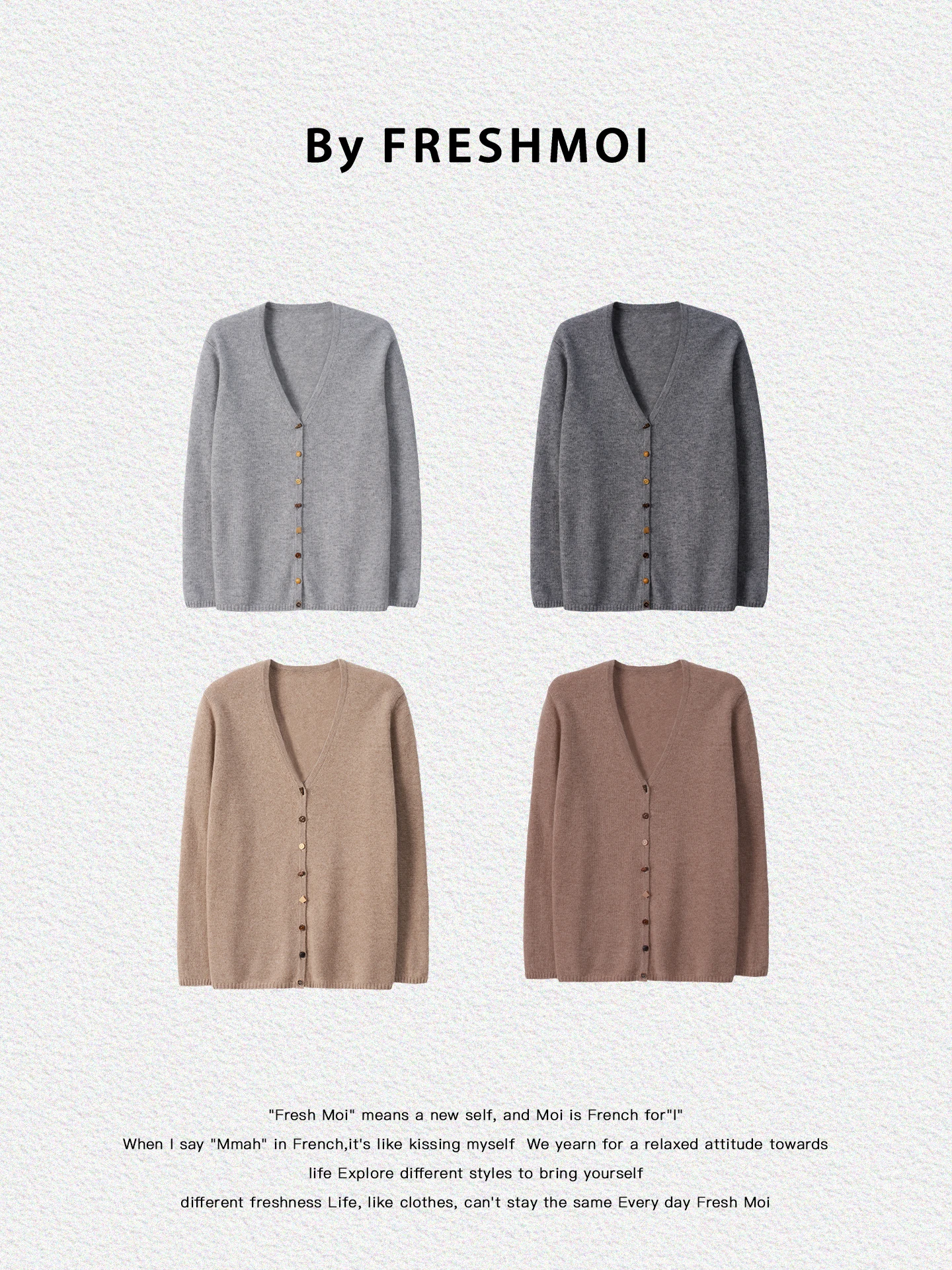 

Женский кардиган FreMoi Long Sve Camere с асимметричной застежкой на одну пуговицу, в земляных тонах, универсальный, для ношения под одеждой.