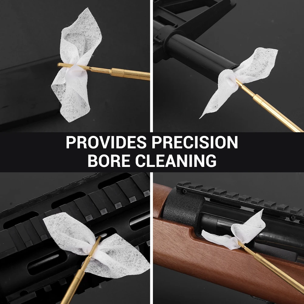 1900Pcs Gun Cleaning Kit 5cm 6x7cm Gun Cleaning Patches Long 15cm Cotton Swabs Lint-Free Cleaning Pads for Pistol Rifle Clean - view 5