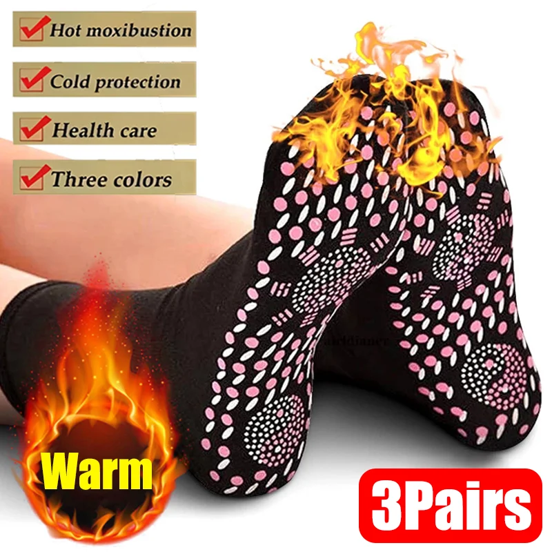 

Self-Heating Health Care Socks Tourmaline Magnetic Therapy Comfortable and Breathable Massager Winter Warm Foot Care Sock