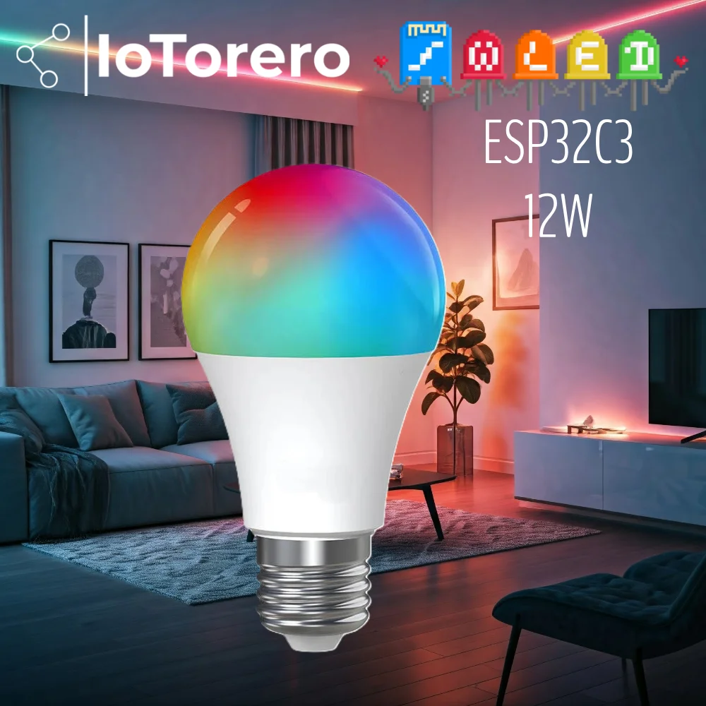 IoTorero WLED RGBCCT E27 15W LED bul funciona con el asistente doméstico