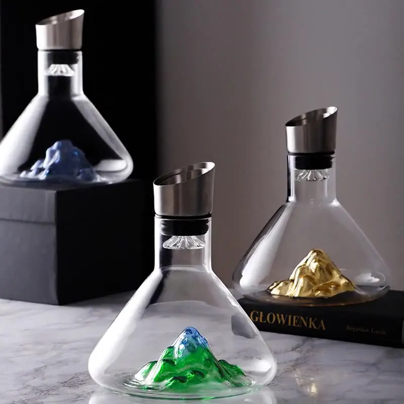 

Creative Glass Liquor Divider Crystal Wine Decanter Iceberg Inner 1500ml/1800ml