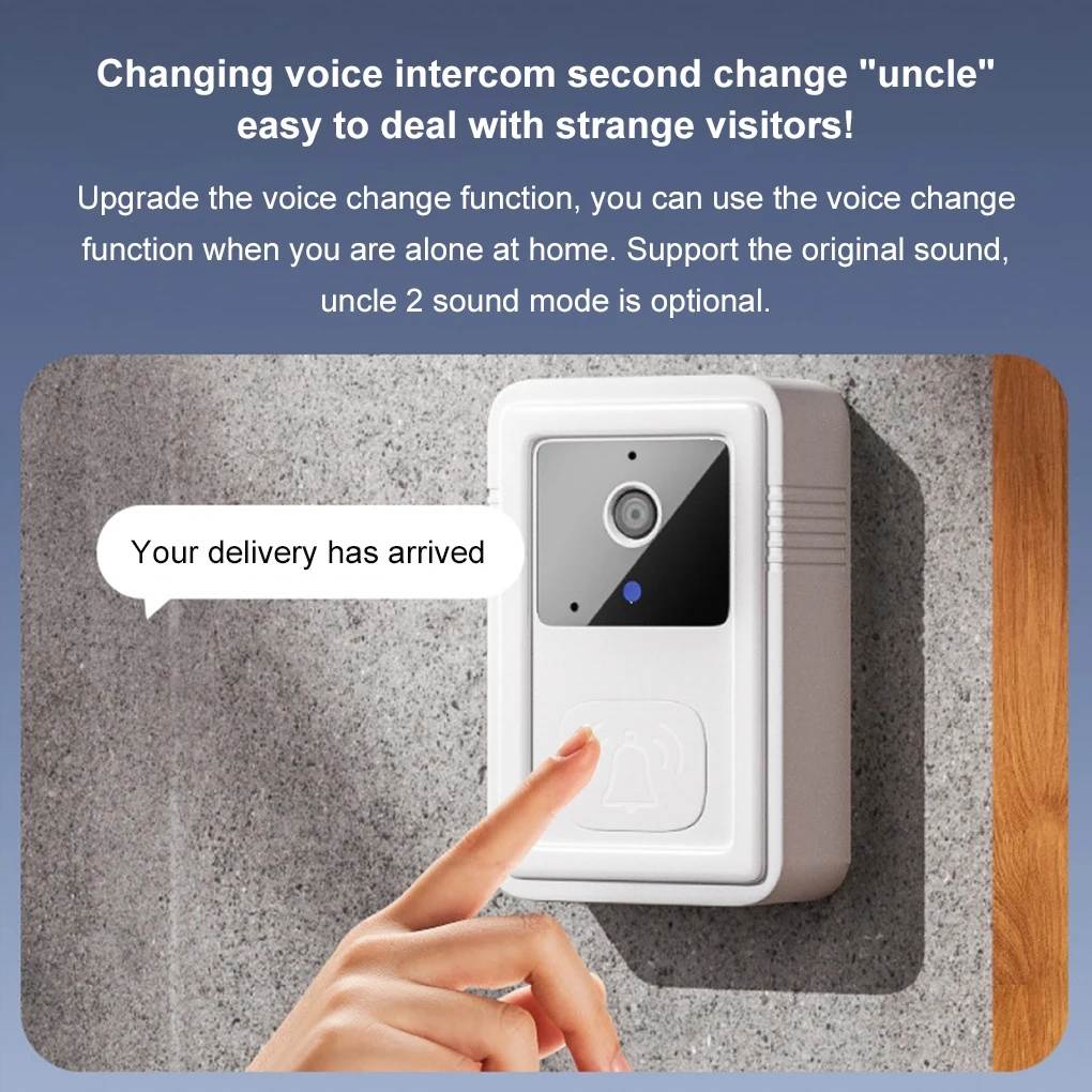 WiFi Video Doorbell Camera Visual Wireless Smart Doorbell Night Vision Two-Way Audio Cloud Storage Security Door Bell Chime  ﻿