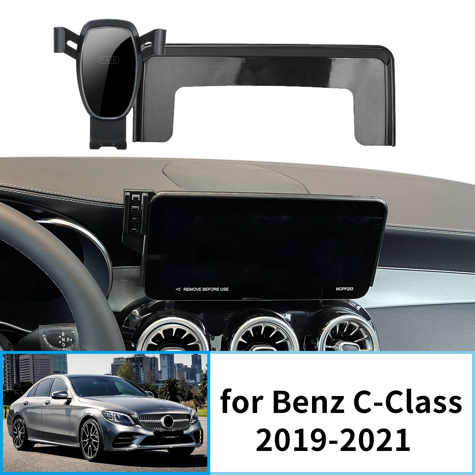 

for Mercedes-Benz C-Class 2019-2021 C CLASS W205 (10.25in) GPS Bracket Navigation Stand Auto Accessories