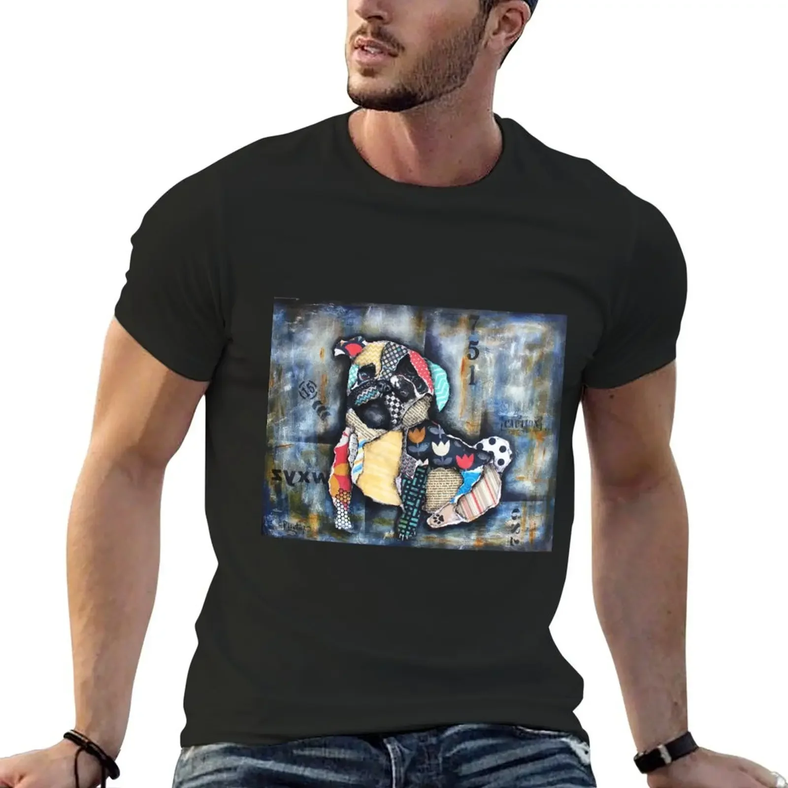 Pug T-Shirt oversized quick-drying men graphic t shirts