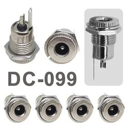5Pcs DC099 DC Power Connector Jack Socket Female Panel Mount Connector metal 5.5*2.1 5.5*2.5